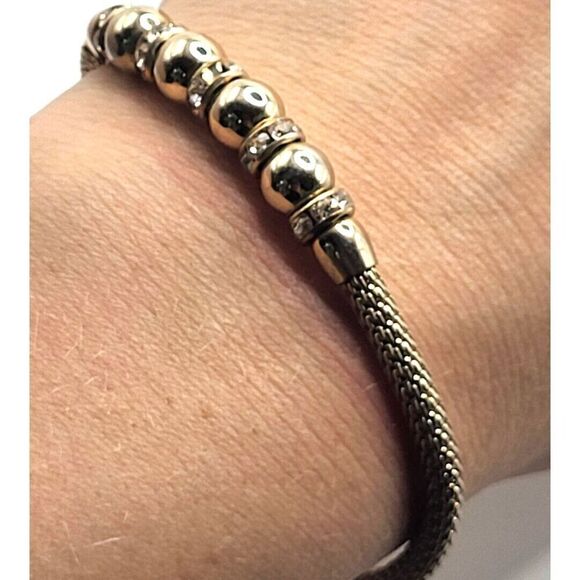 Mesh Rhinestone Silver Beads 7.5 in - Picture 1 of 3